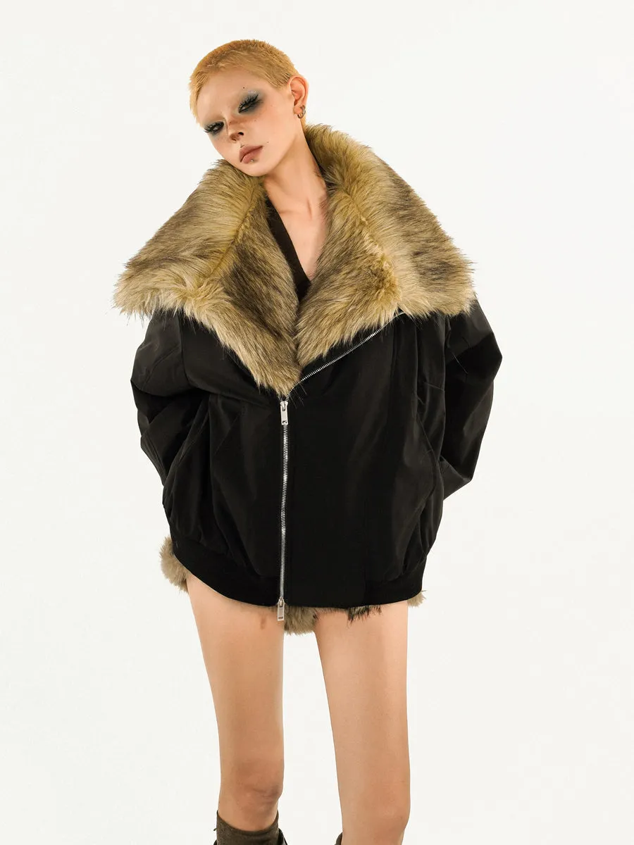 【25s Feb.】Detachable Fur Collar Jacket