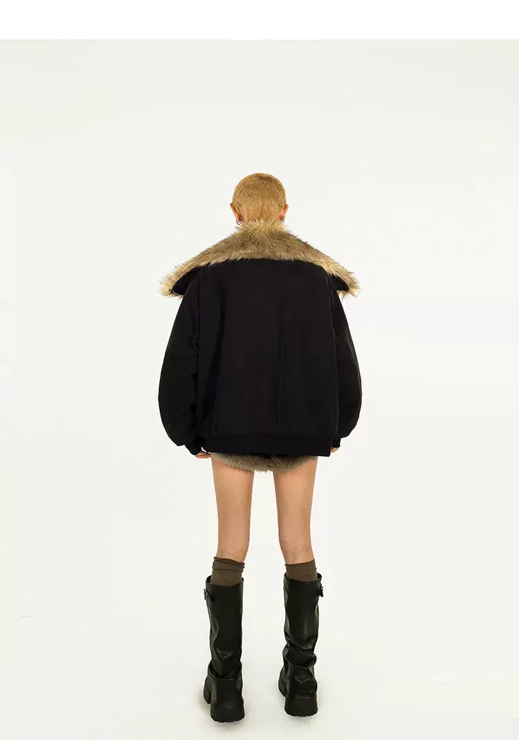 【25s Feb.】Detachable Fur Collar Jacket