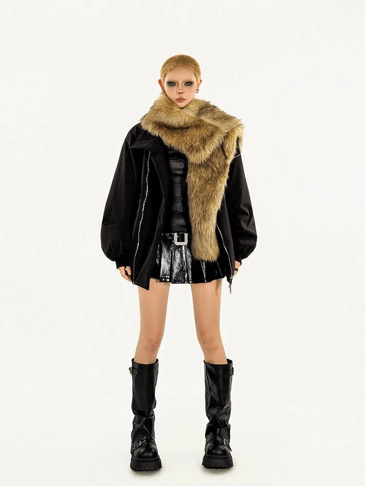 【25s Feb.】Detachable Fur Collar Jacket