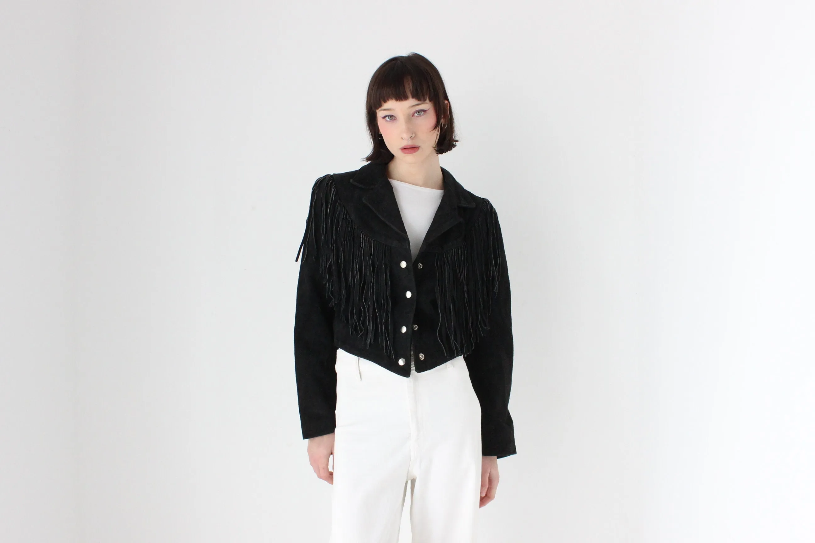 80s Suede Fringe Cowgirl Jacket