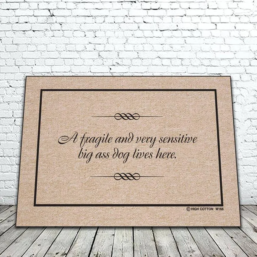 A Fragile Sensitive Dog Door Mat
