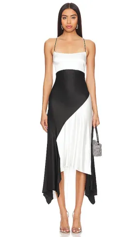 Alice   Olivia Rosa Handkerchief Slip Dress in White