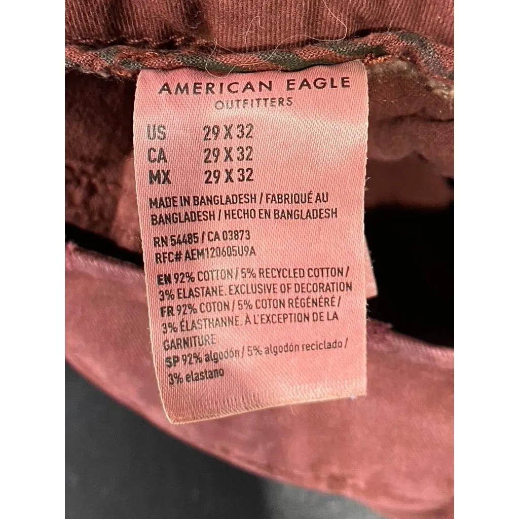 AMERICAN EAGLE OUTFITTERS Men's Brown Corduroy Slim-Fit Pants SZ 29X32