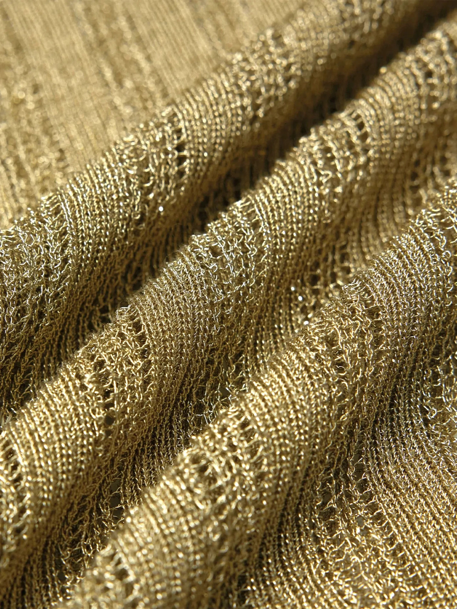 Amoretu Round Neck Glitter Knit Vest