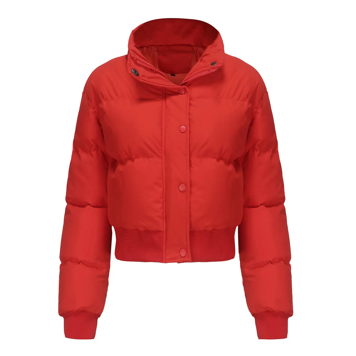 Autumn and winter women's short long-sleeved turtleneck warm jacket