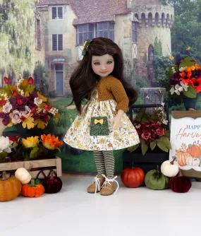 Autumn Strawflower - dress with sweater & boots for Ruby Red Fashion Friends doll