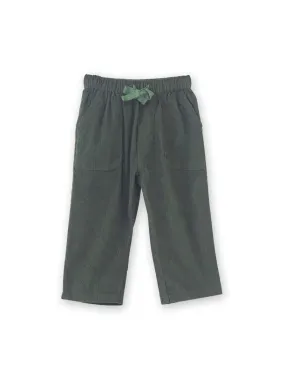 Beet World – Corduroy Pull-On Pants in Pine Green