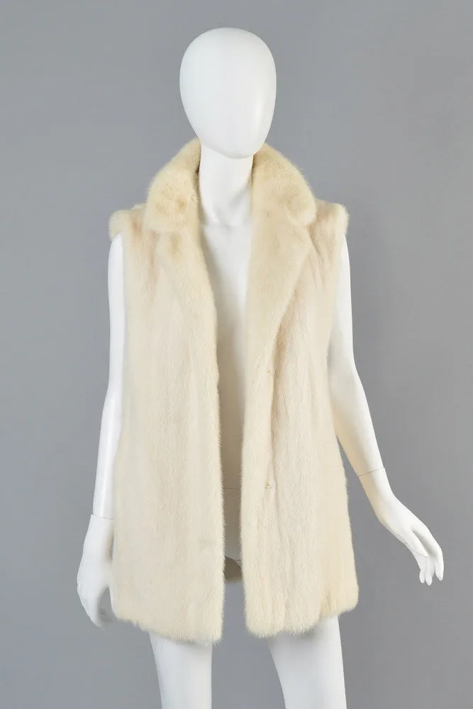 Bill Blass White Mink Gilet