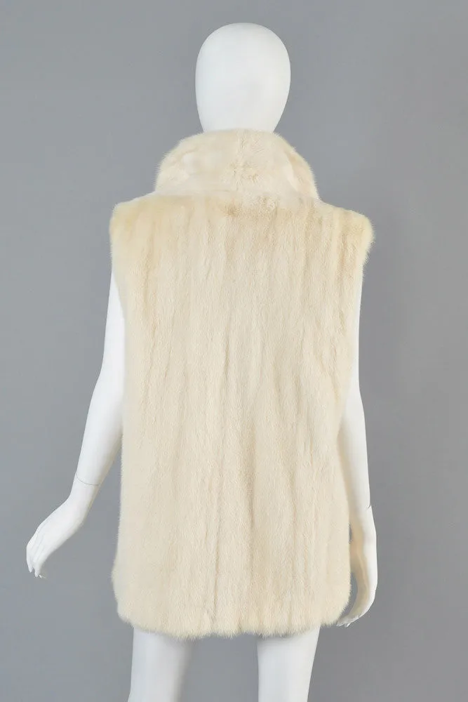 Bill Blass White Mink Gilet
