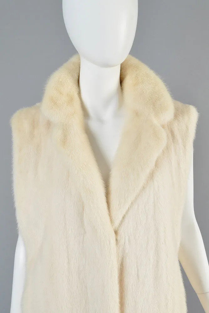 Bill Blass White Mink Gilet