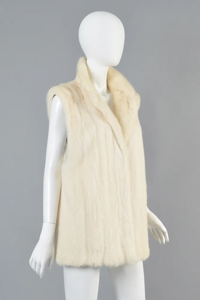 Bill Blass White Mink Gilet