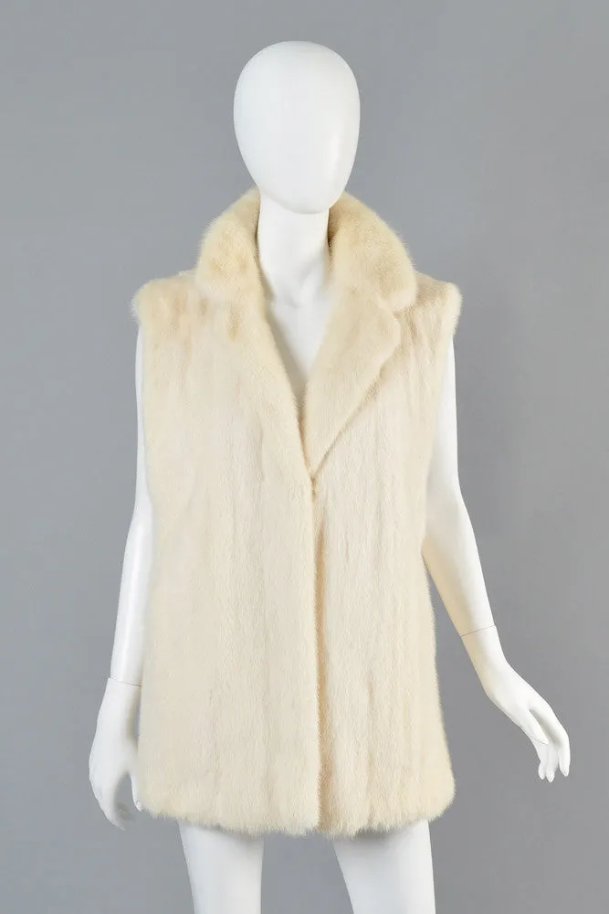 Bill Blass White Mink Gilet