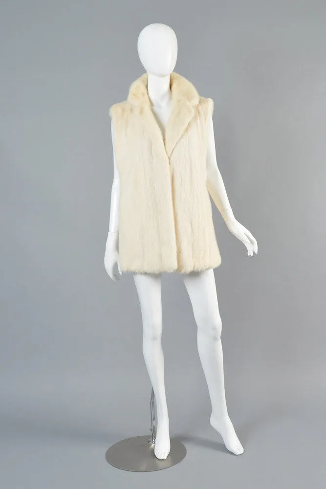 Bill Blass White Mink Gilet