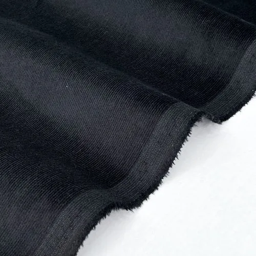 Black 98% Cotton 2% Spandex Pin Wale Corduroy     1/4 Metre Price