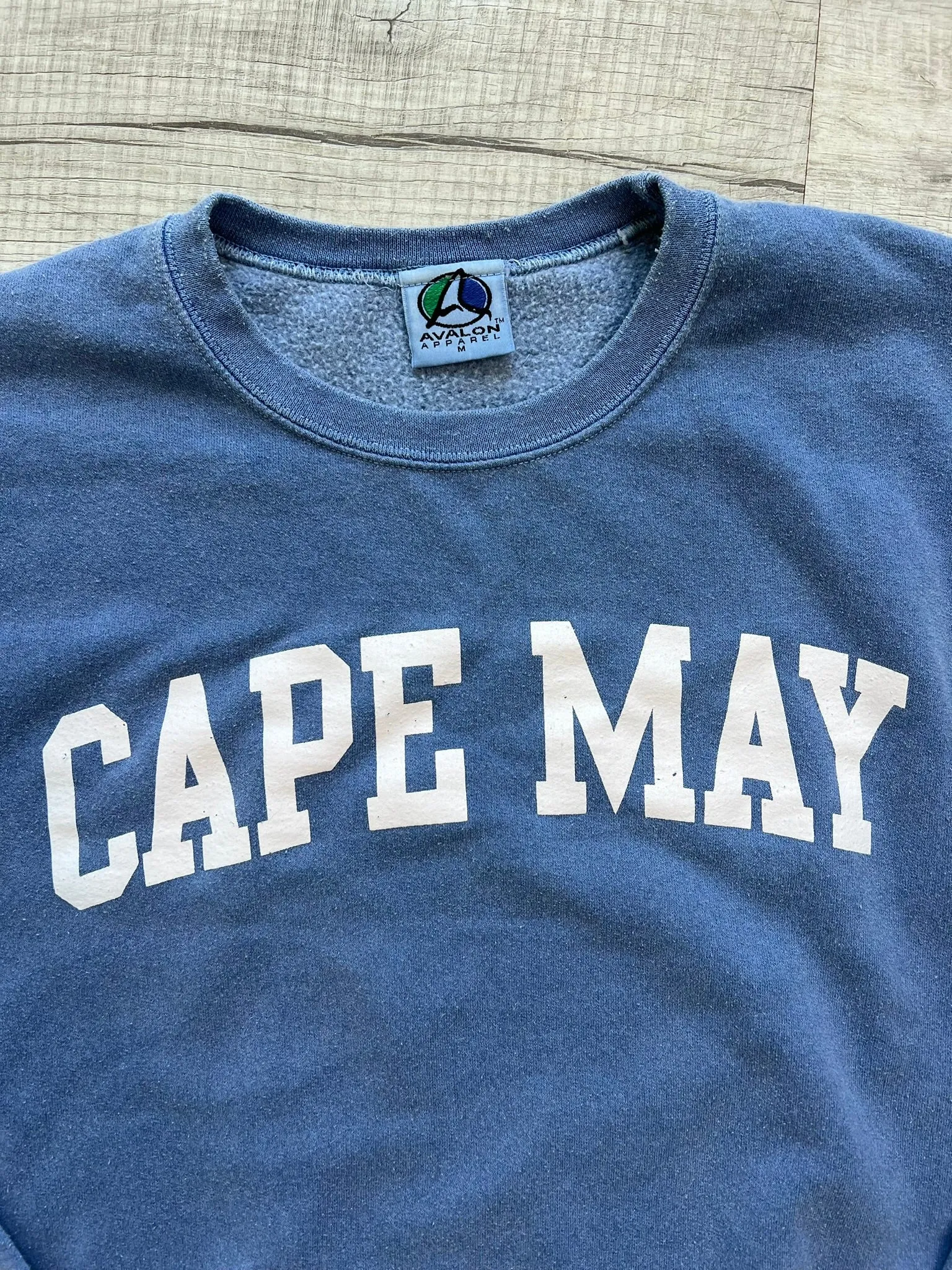 Blue Cape May Spell Out Crewneck by Avalon Apparel