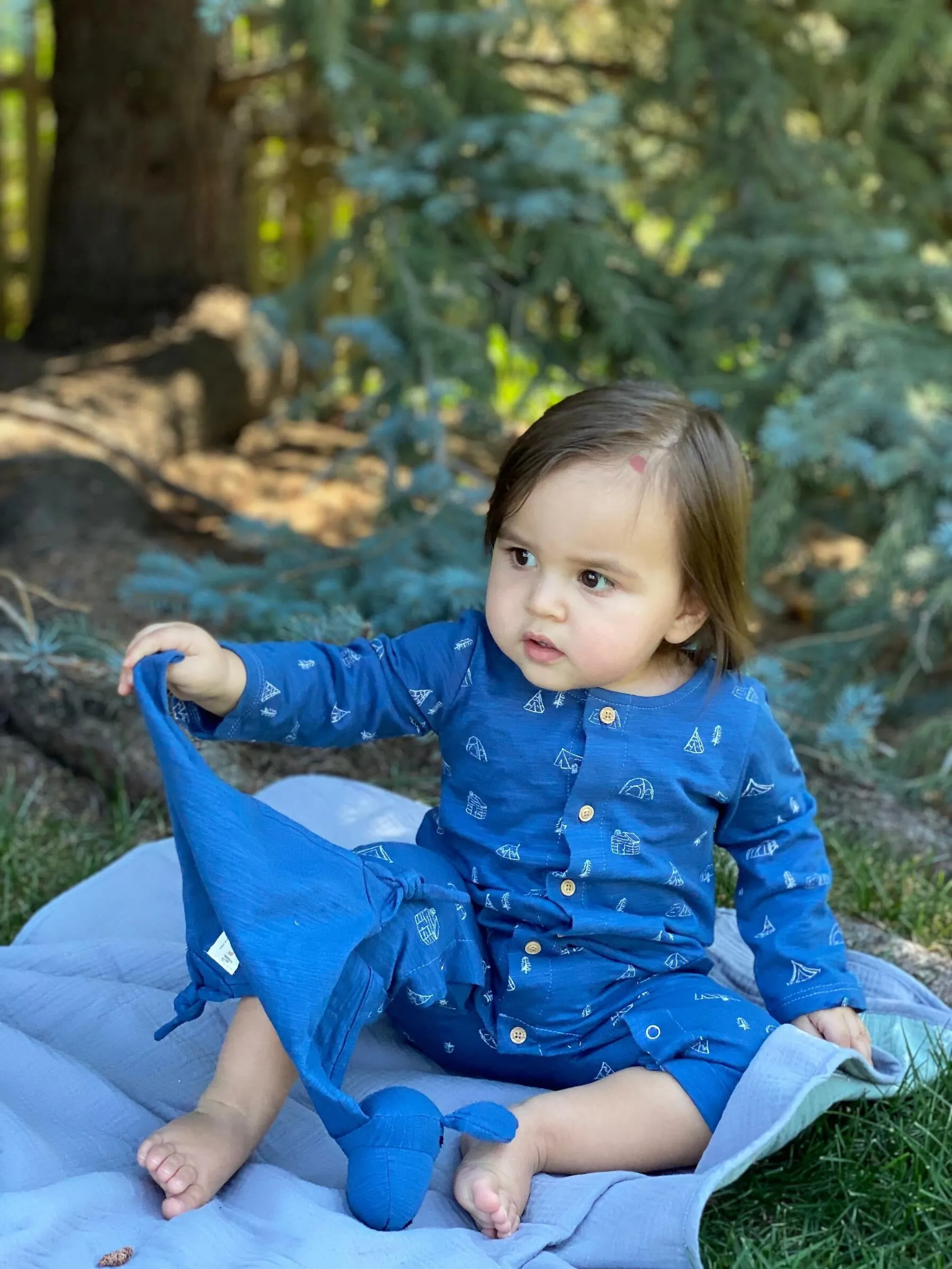 Blue Tents Max Romper