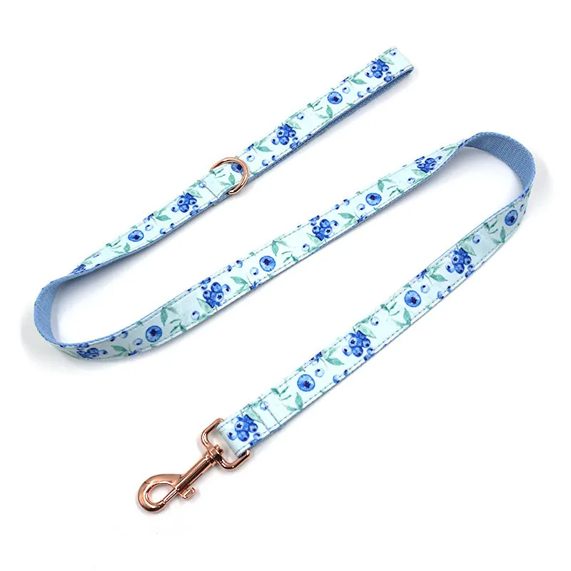 Blueberry Collar Leash Bowtie Set