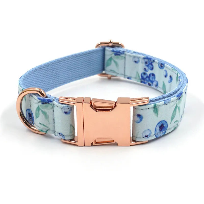 Blueberry Collar Leash Bowtie Set