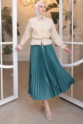 BNG Women Pleated Skirt Emerald Green - Clermont