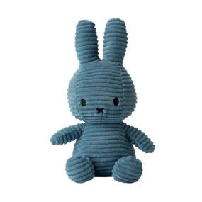 Bon Bon Toys Miffy Sitting Corduroy Plush Toy - Aviator Blue