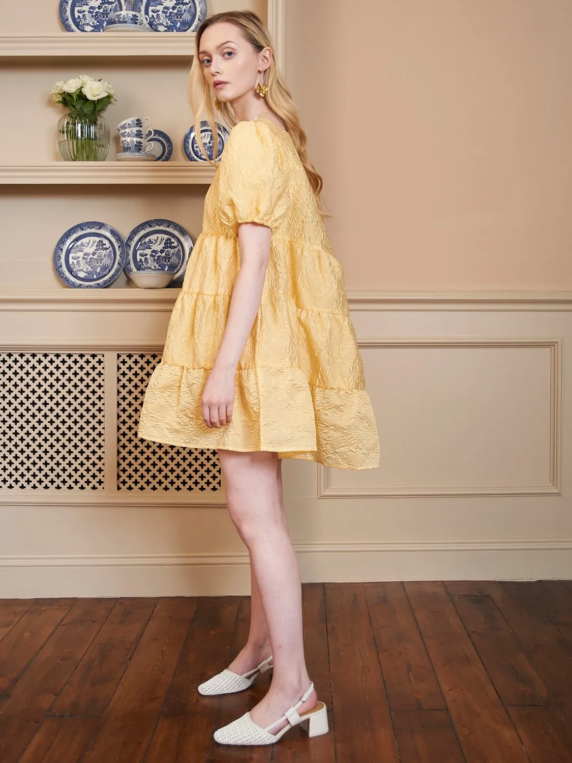 Buttercup Puff Sleeve Mini Dress