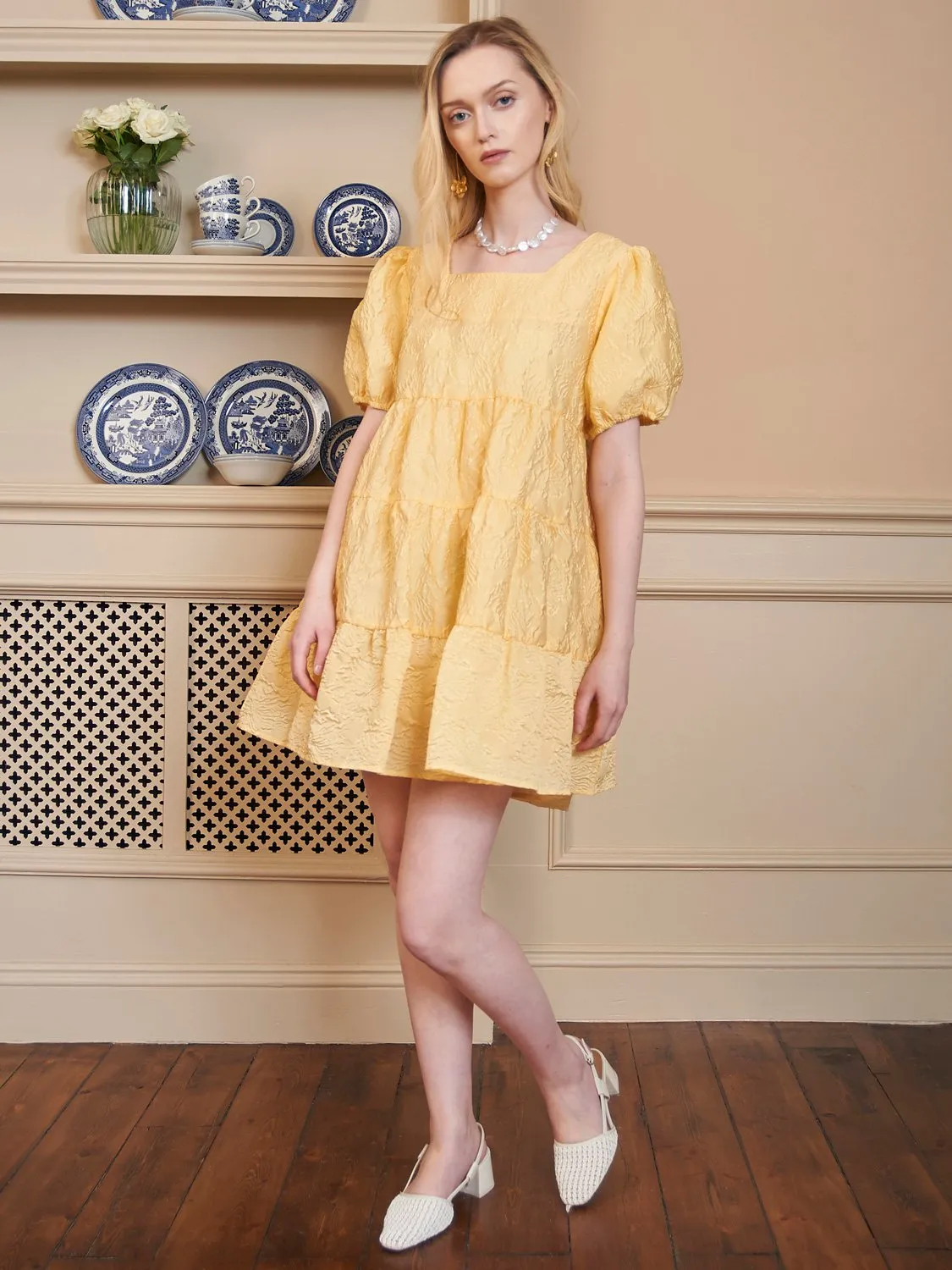 Buttercup Puff Sleeve Mini Dress