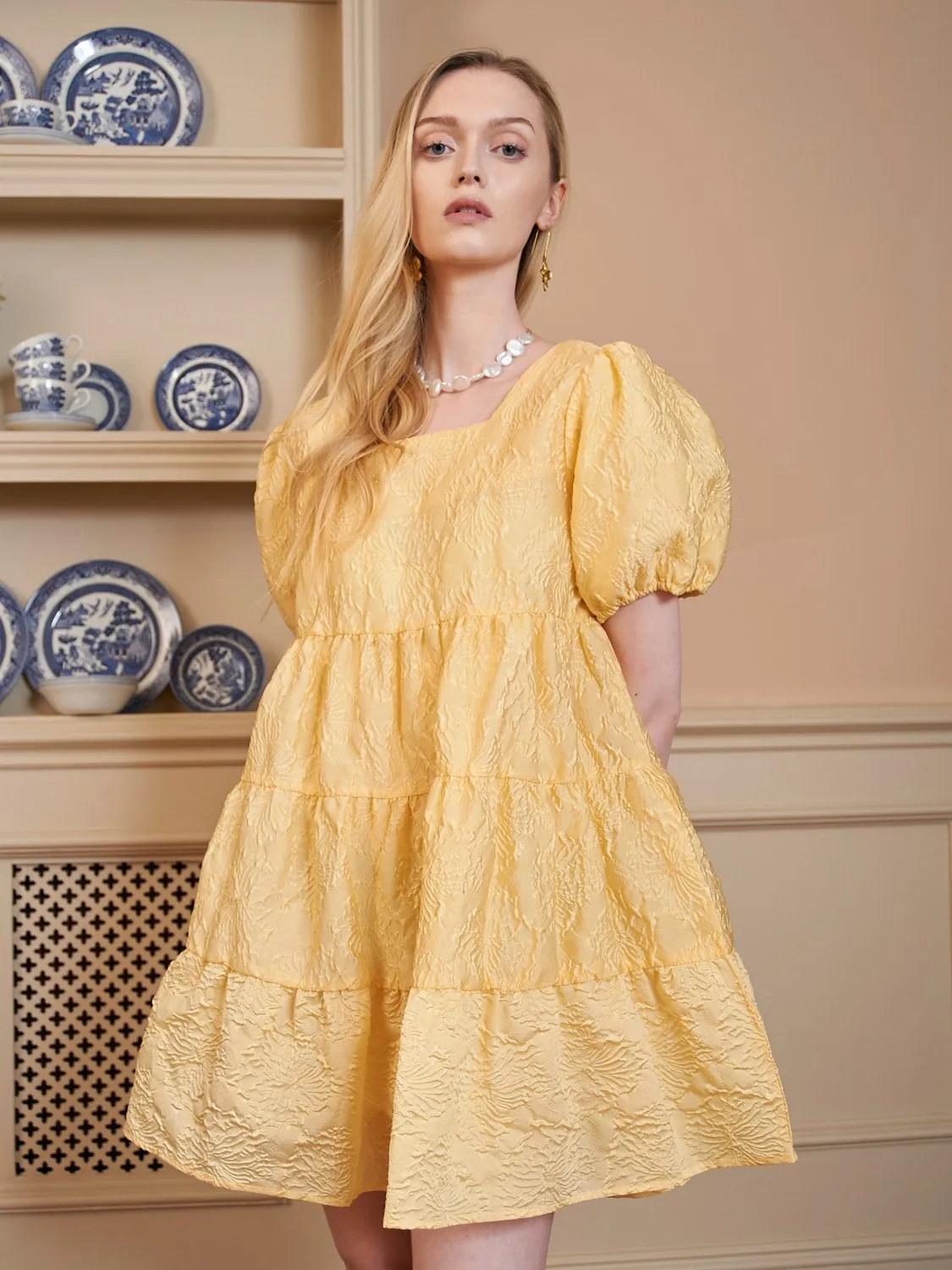 Buttercup Puff Sleeve Mini Dress