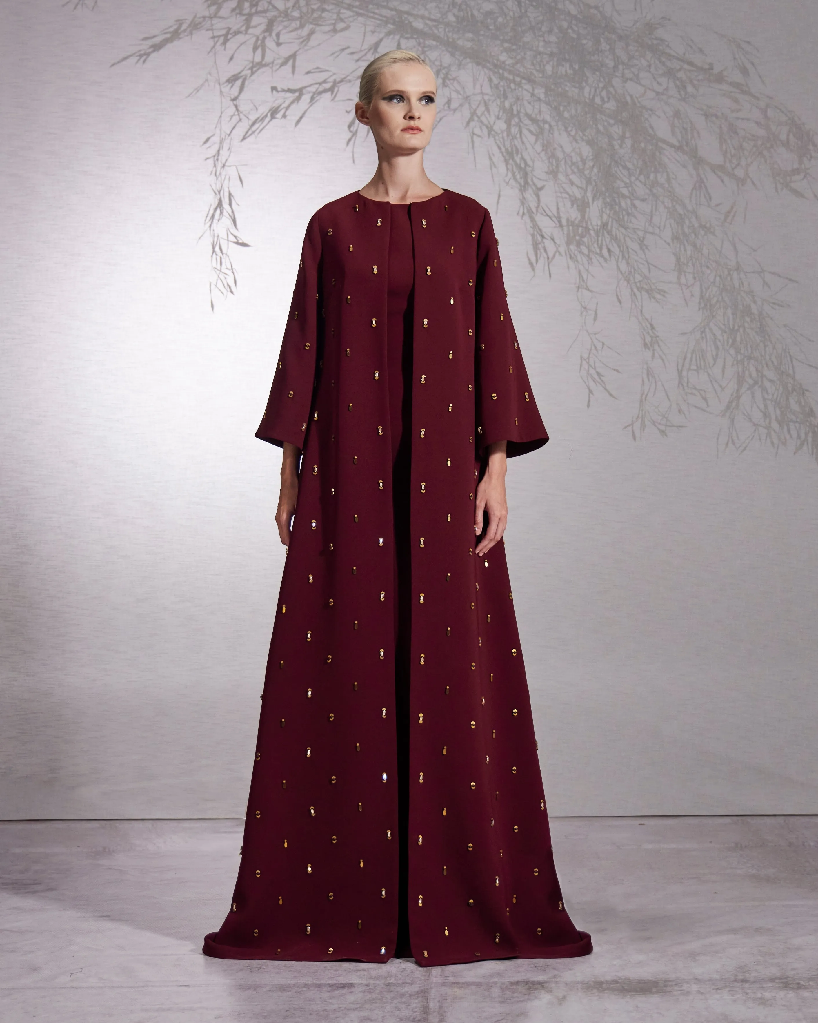 Cape - Crystal Beaded Bell Sleeve Cape