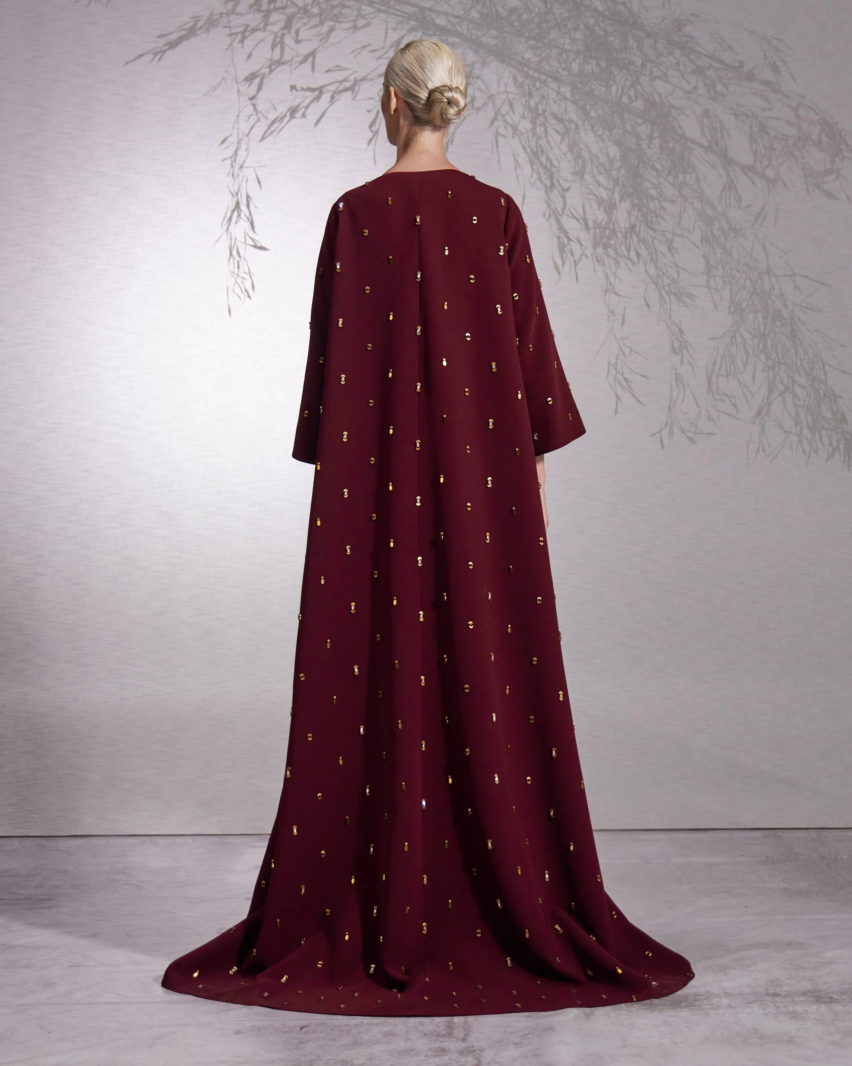 Cape - Crystal Beaded Bell Sleeve Cape
