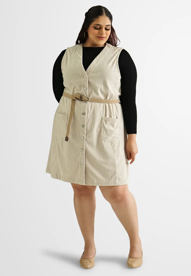 Carter Corduroy Long Button Vest