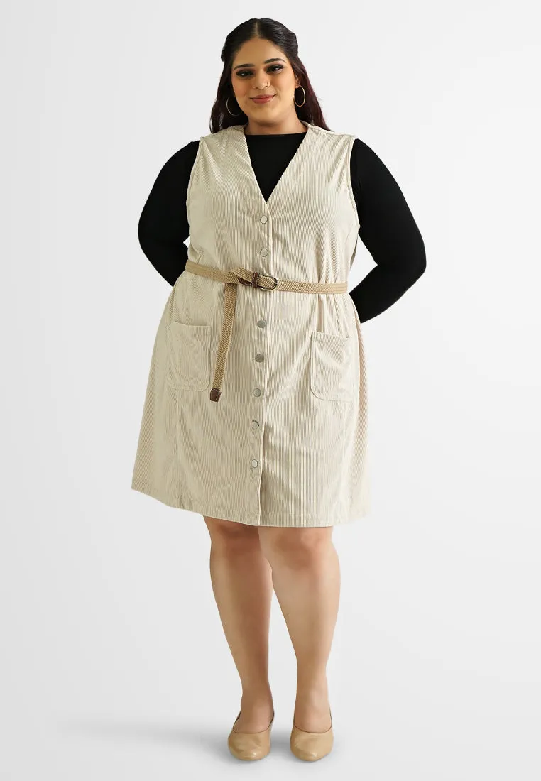 Carter Corduroy Long Button Vest