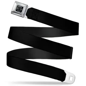 Chevrolet Seatbelt Belt / Silver Logo   Black Webbing