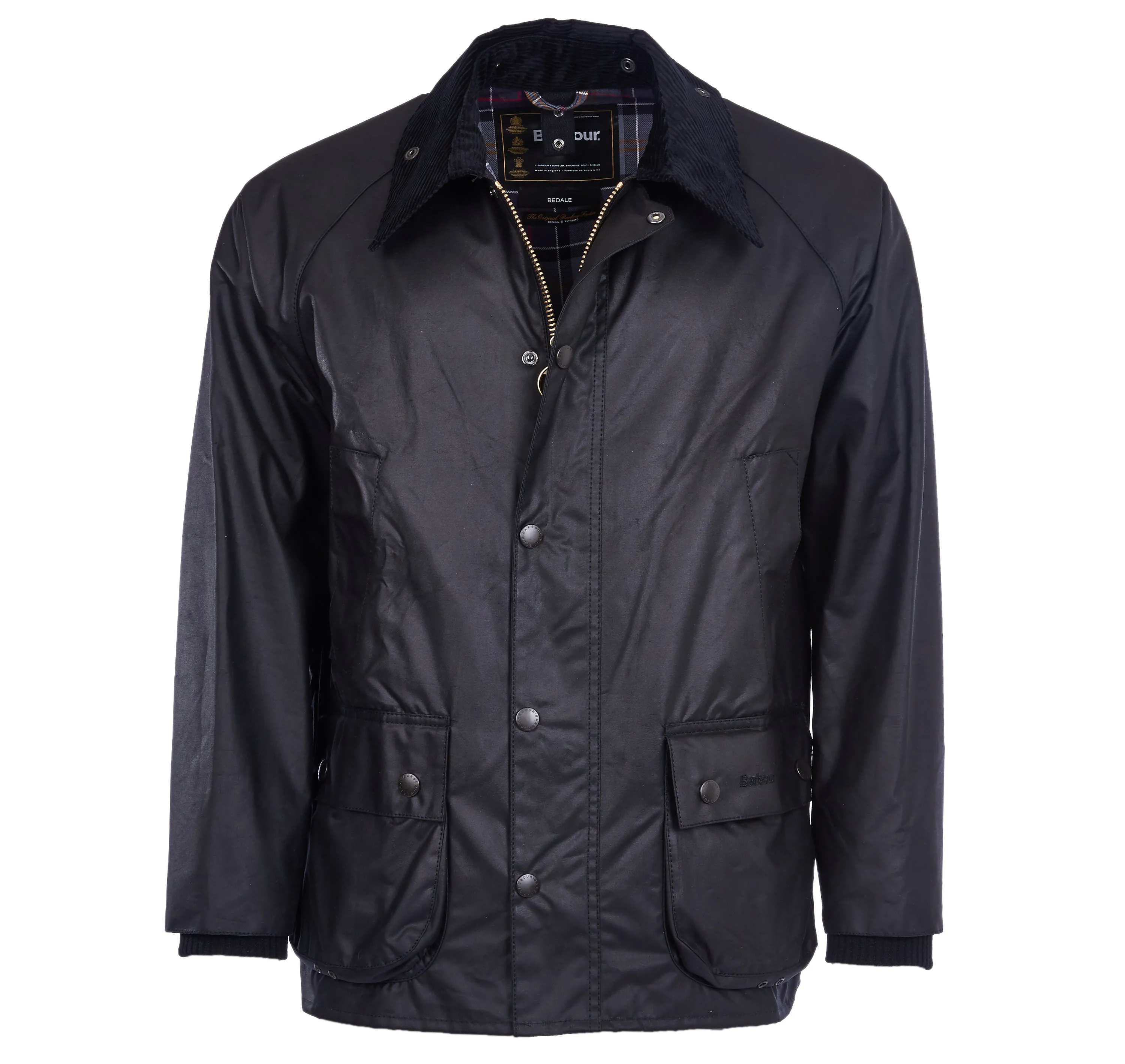Classic Bedale Waxed Jacket in Black by Barbour