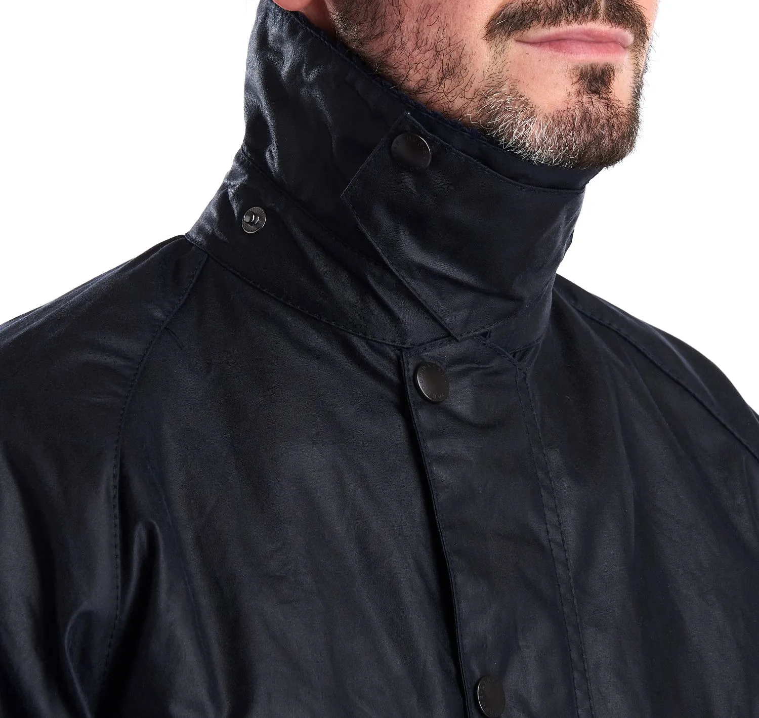 Classic Bedale Waxed Jacket in Black by Barbour