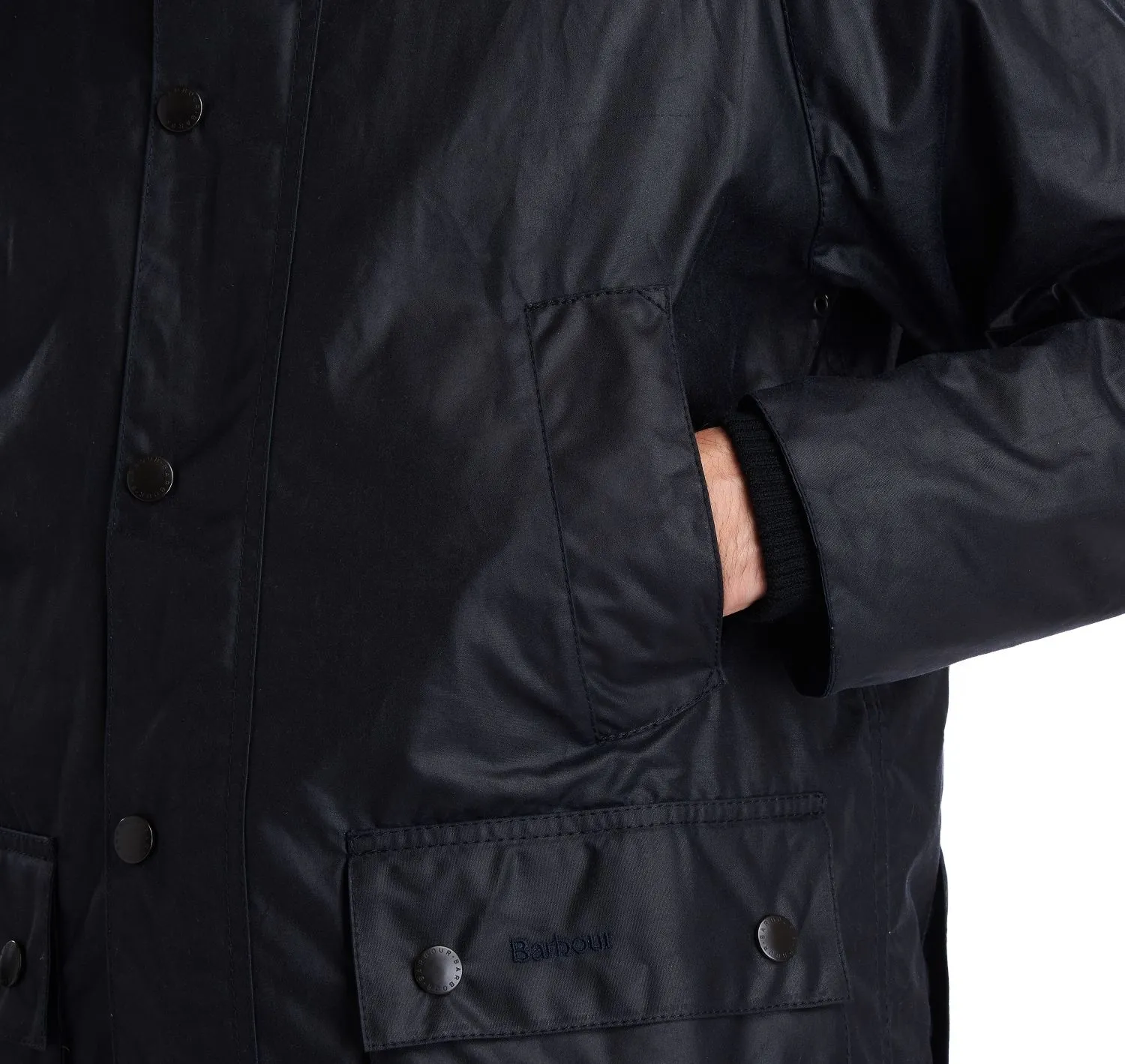Classic Bedale Waxed Jacket in Black by Barbour