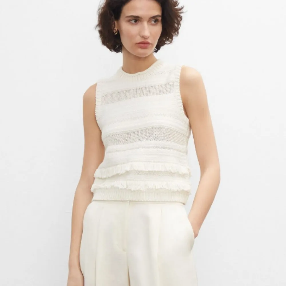 CLUB MONACO Fringe Knit Tank