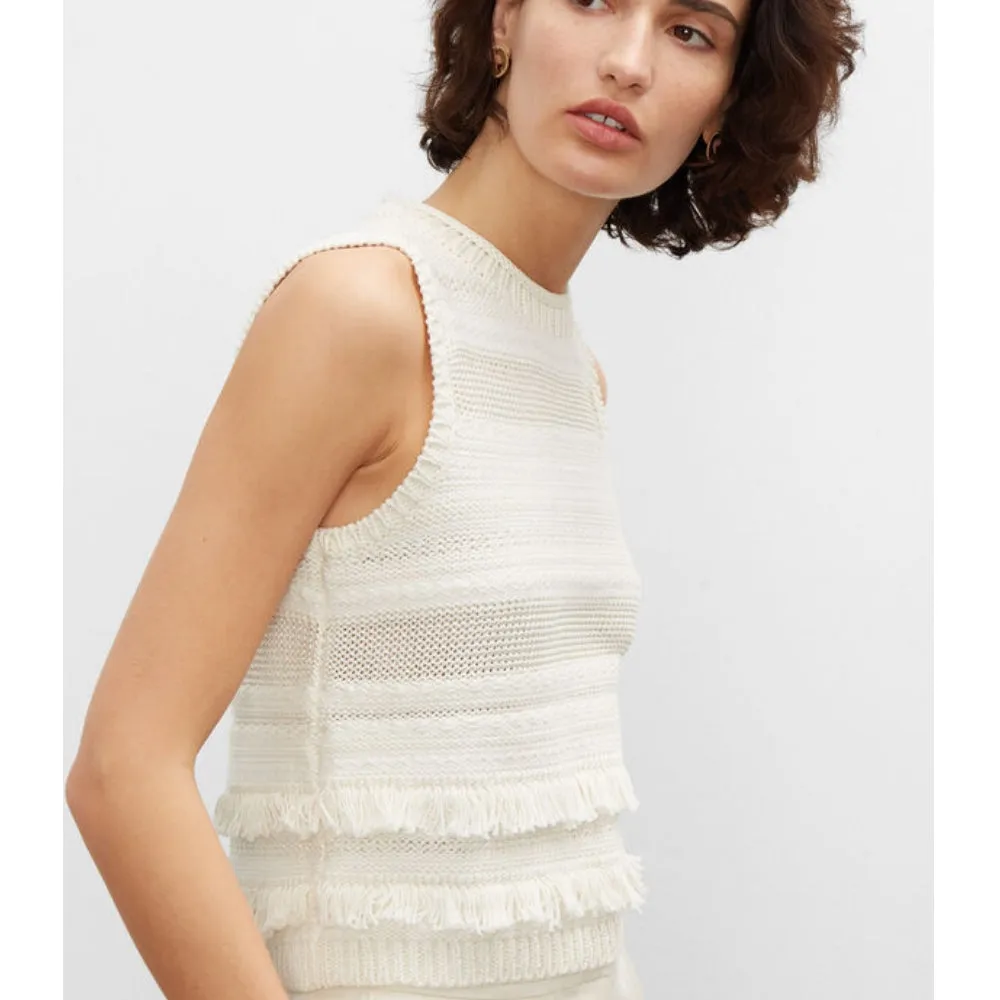 CLUB MONACO Fringe Knit Tank