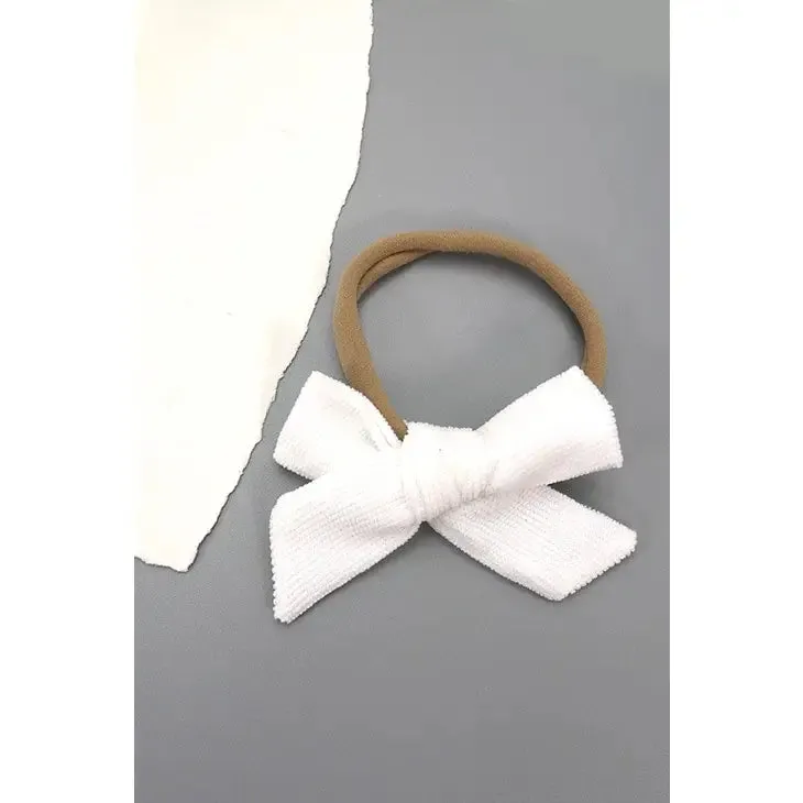 Corduroy Bow Hair Ties