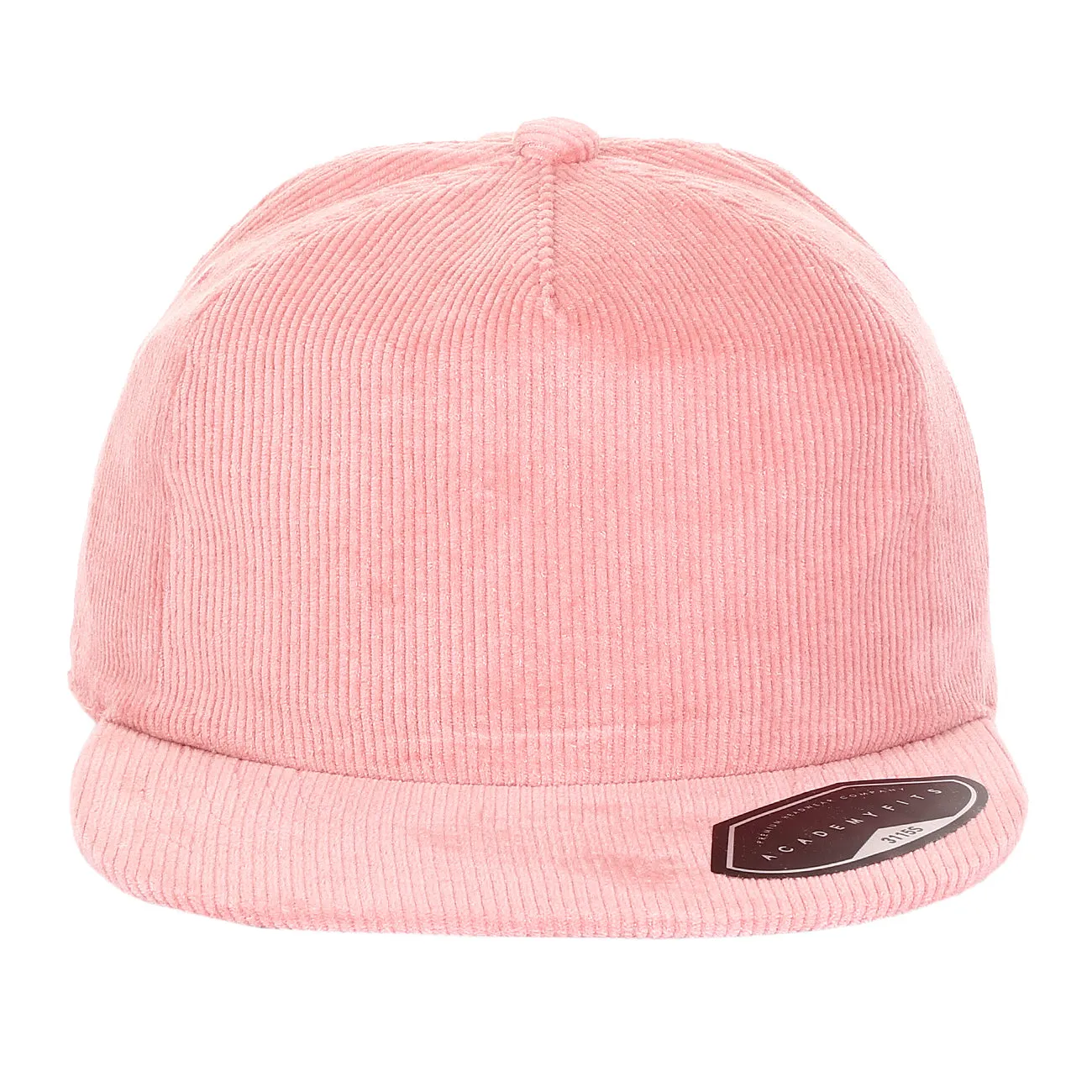 Corduroy Unstructured Flat Bill Adjustable Snapback Hat
