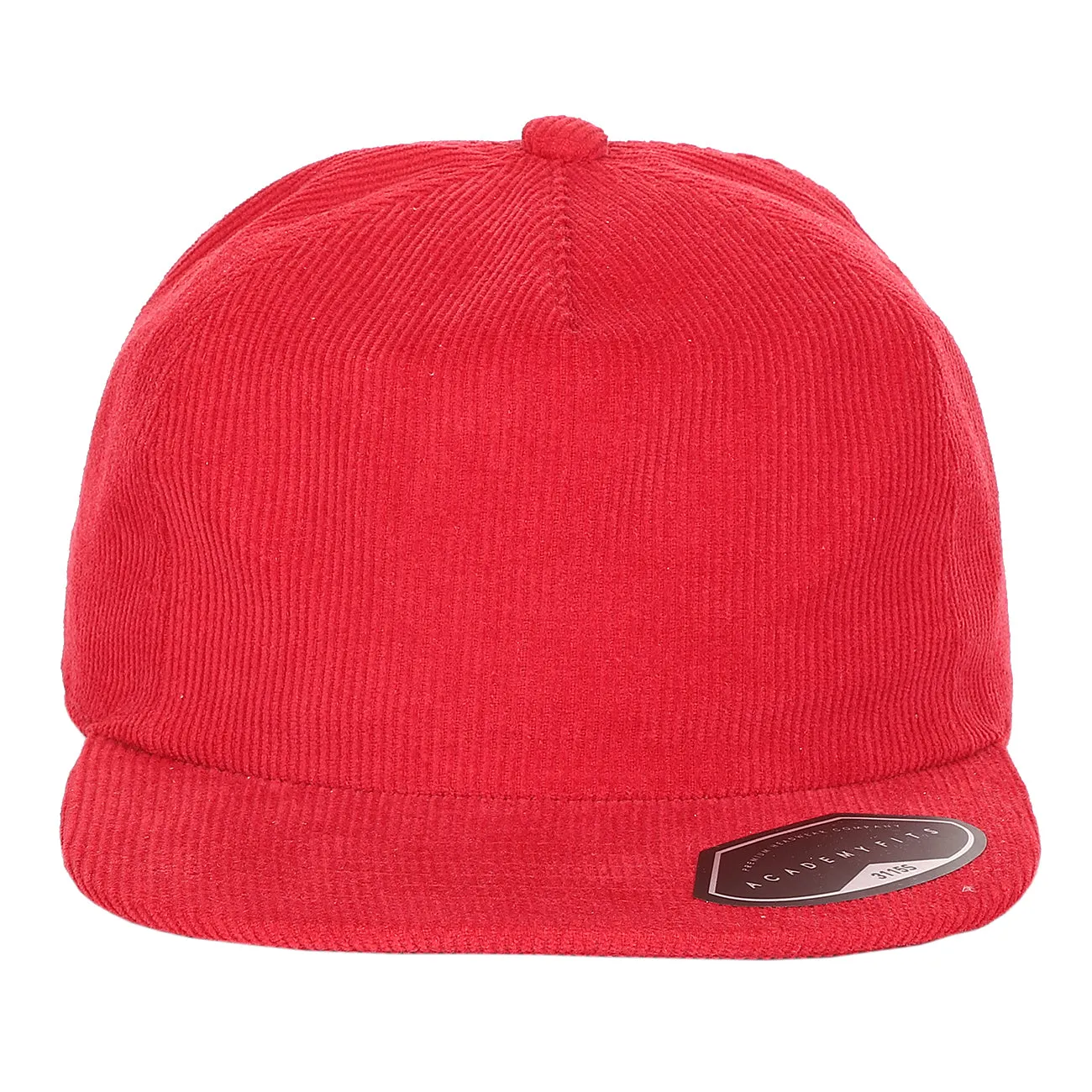 Corduroy Unstructured Flat Bill Adjustable Snapback Hat