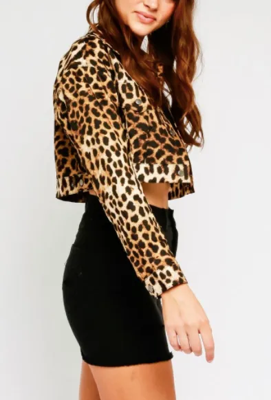 Cropped Leopard Jacket