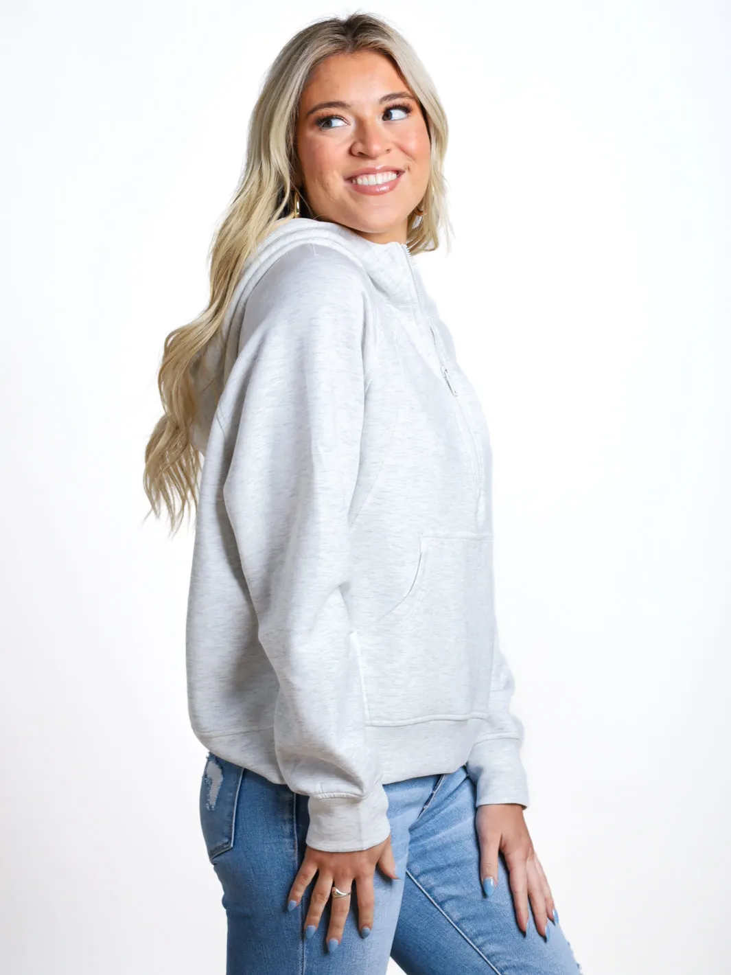 Days Go By Quarter Zip Knit Top