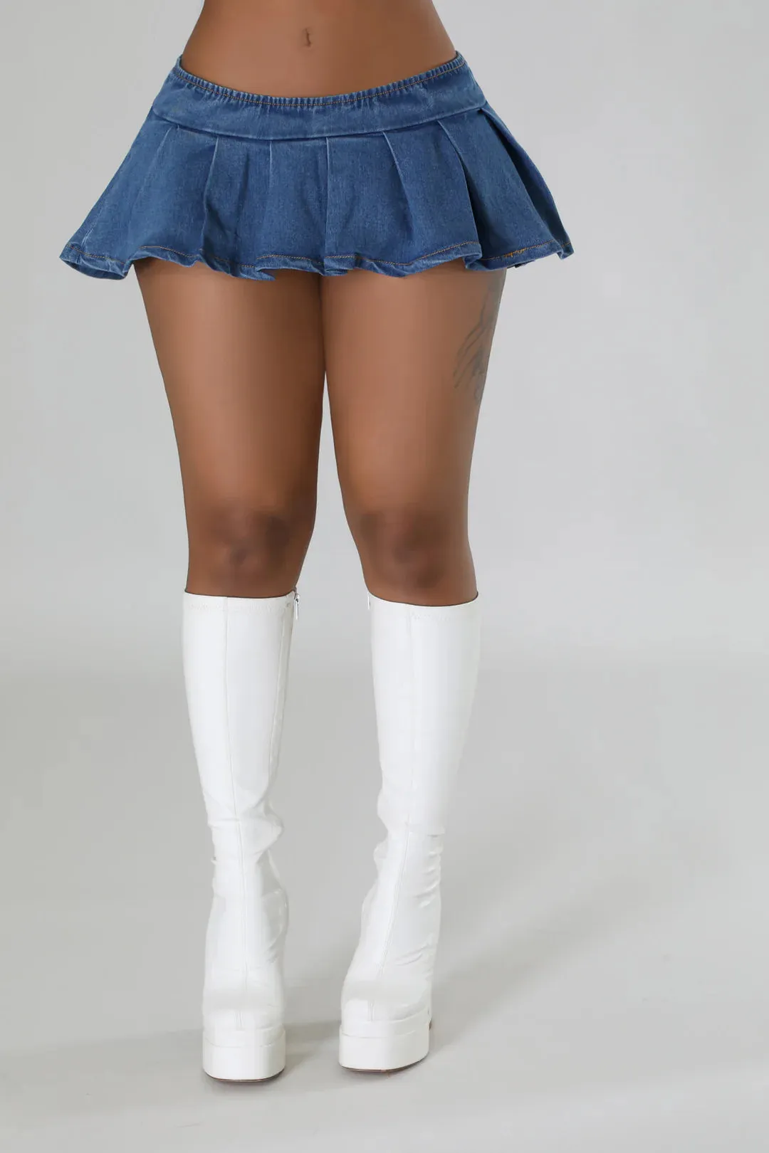 DENIM MINI SKORT