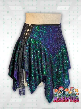 Digital Rain Lined Fairy Skirt - Ready to Ship
