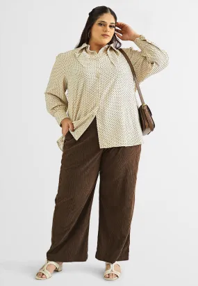 Diya Polka Dot Button Blouse