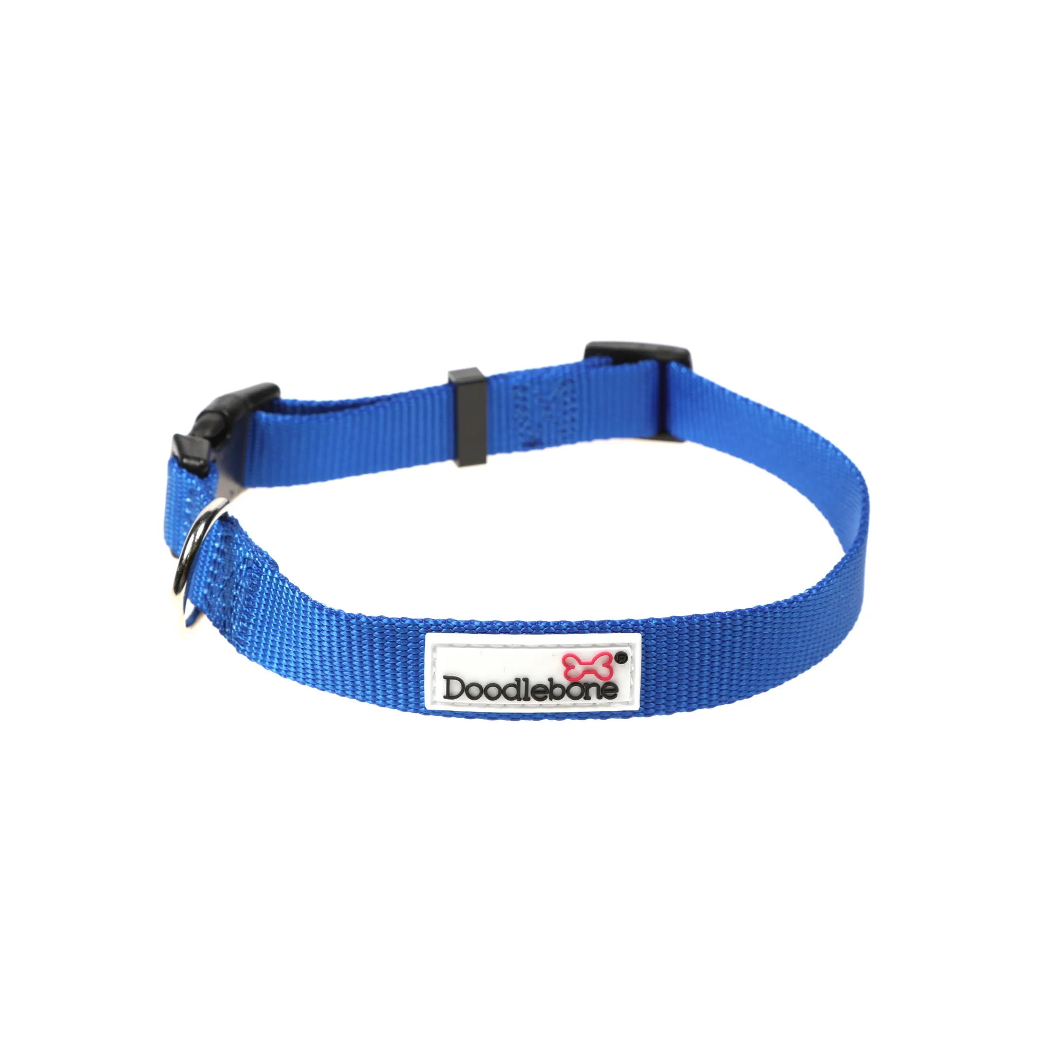 Doodlebone Originals Dog Collar Ruby Red, Sapphire Blue, Aqua Turquoise, Sunshine Yellow, Fuchsia Pink, Blush Light Pink, Coal Black, 3 Sizes