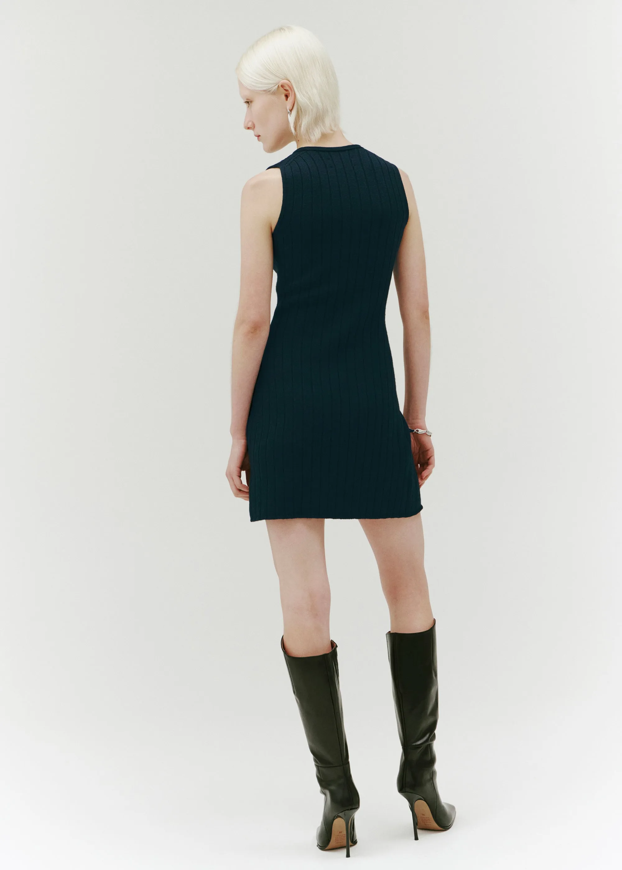 Echo Knitted Dress ~ Ink