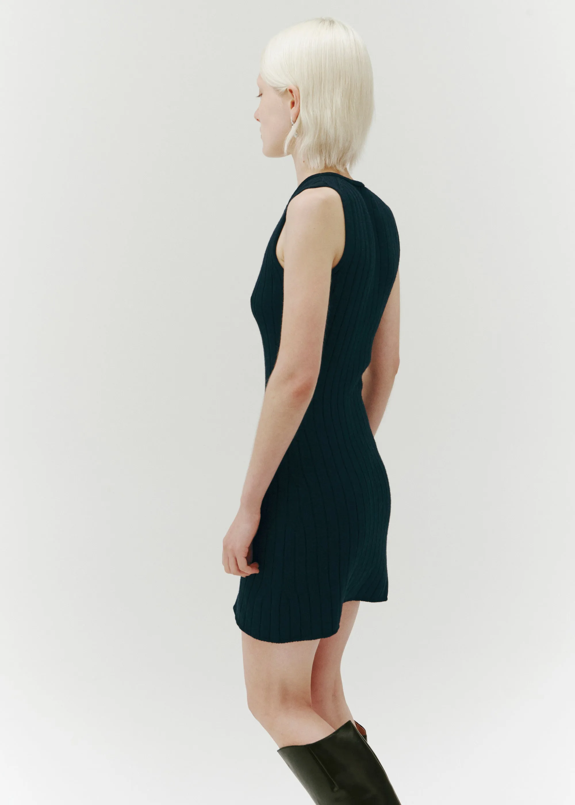 Echo Knitted Dress ~ Ink