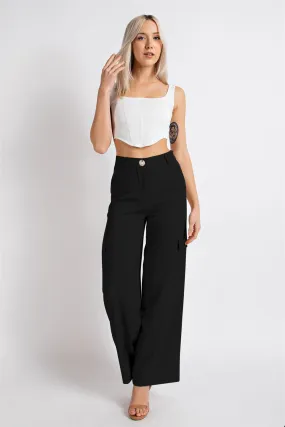 Edit By Nine Button Front Cargo Pants