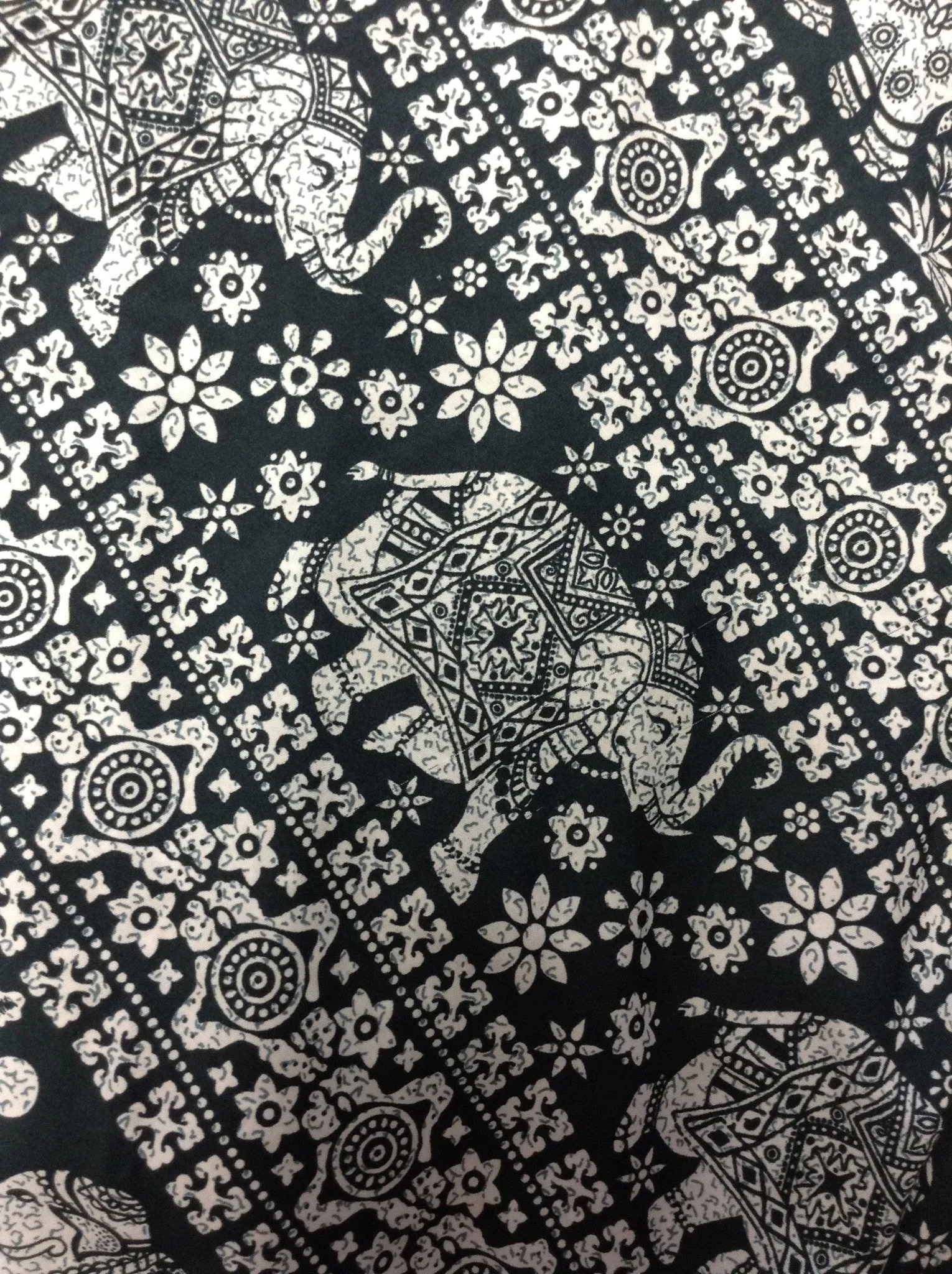 Elephant Print Drawstring Skirt